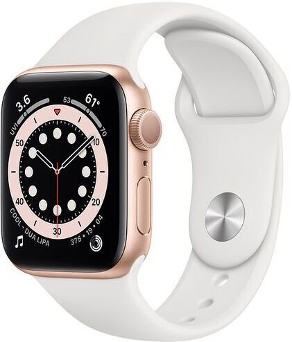 Apple Watch Series 6 Alluminio 40 mm (2020)   GPS + Cellular   oro   Cinturino Sport bianco