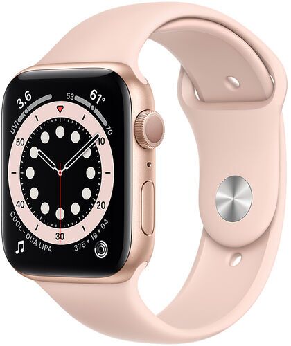 Apple Watch Series 6 Alluminio 44 mm (2020)   GPS   oro   Cinturino Sport Rosa sabbia