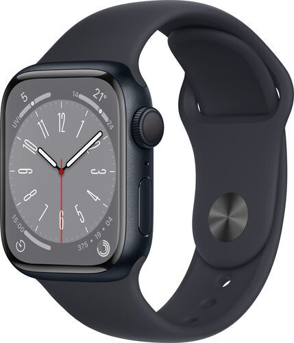 Apple Watch Series 8 Alluminio 41 mm (2022)   GPS   Mezzanotte   Cinturino Sport Mezzanotte S/M