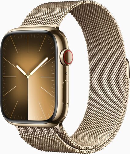 Apple Watch Series 9 Acciaio inossidabile 45 mm (2023)   GPS + Cellular   oro   Loop in maglia milanese color oro