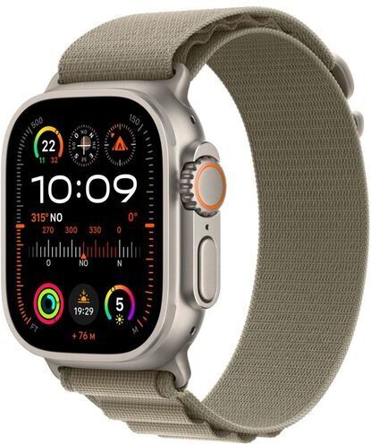 Apple Watch Ultra 2 (2023)   GPS + Cellular   argento   Alpine Loop Oliva Medium