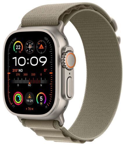 Apple Watch Ultra 2 (2023)   GPS + Cellular   argento   Alpine Loop Oliv Large