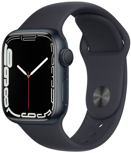 Apple Watch Series 7 Alluminio 41 mm (2021)   GPS   verde   Cinturino Sport Mezzanotte