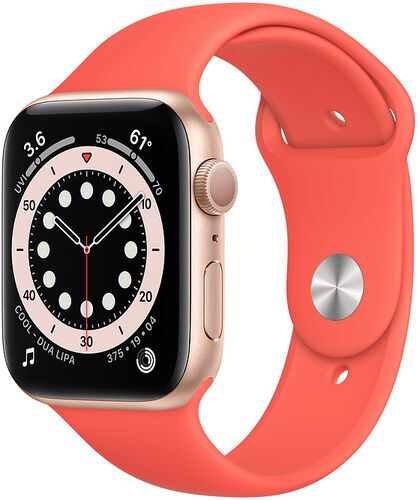 Apple Watch Series 6 Alluminio 44 mm (2020) GPS + Cellular oro Cinturino Sport Rosa agrumi