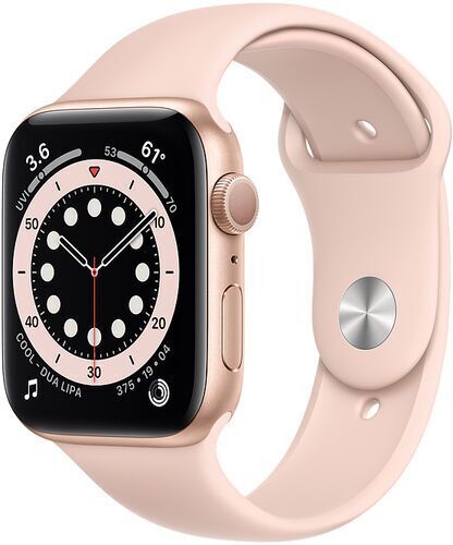 Apple Watch Series 6 Alluminio 44 mm (2020) GPS oro Cinturino Sport Rosa sabbia