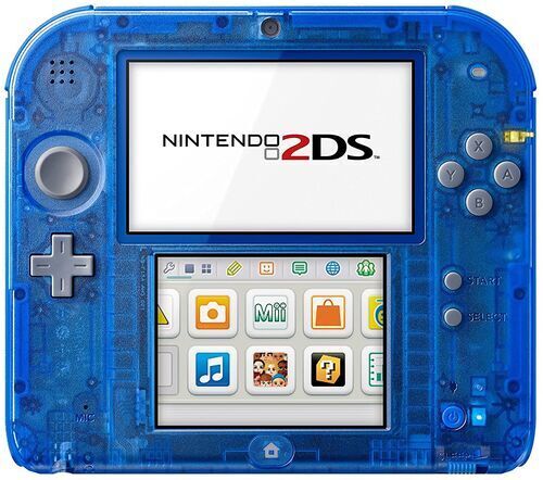 Nintendo 2DS   transparent/blau   2 GB