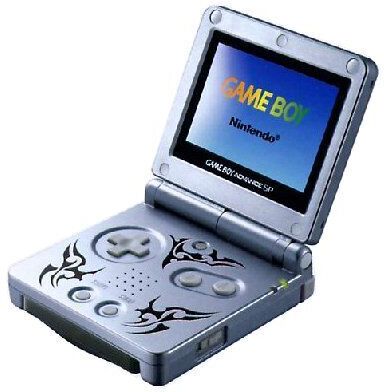 Nintendo Game Boy Advance SP   Tribal Edition   argento