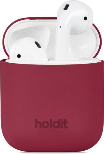 HoldIt Custodia per AirPods sostenibile   Apple AirPods 1./2. Gen   Velluto rosso