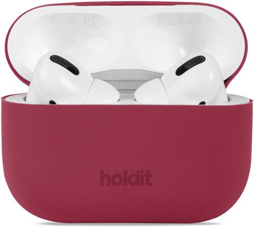 HoldIt Custodia sostenibile per AirPods Pro   Apple AirPods Pro 1/2   Velluto rosso