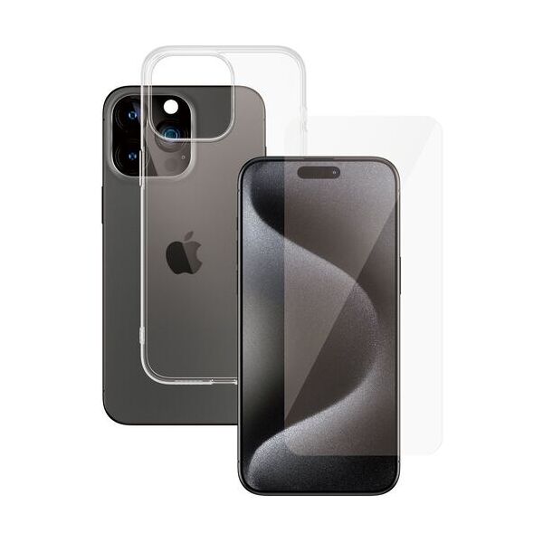 cover per smartphone trasparente & protezione display   panzerglass™   iphone 15 pro max
