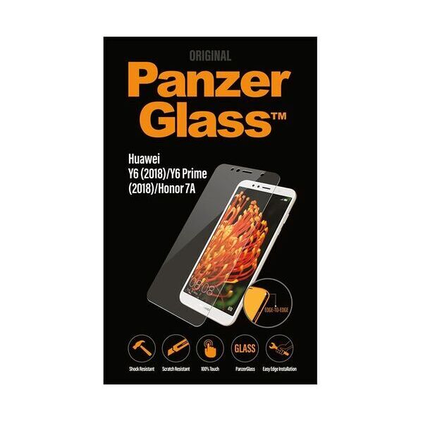 protezione display huawei   panzerglass™   huawei y6 (2018)/y6 prime18/honor 7a   clear glass