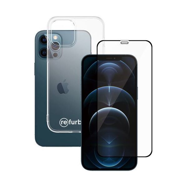 cover per smartphone trasparente & protezione display refurbed   panzerglass™   iphone 12 pro max