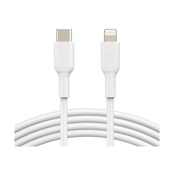 belkin cavo di ricarica (usb-c + lightning)   bianco