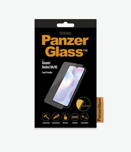 protezione display xiaomi   panzerglass™   xiaomi redmi 9a/9c   clear glass