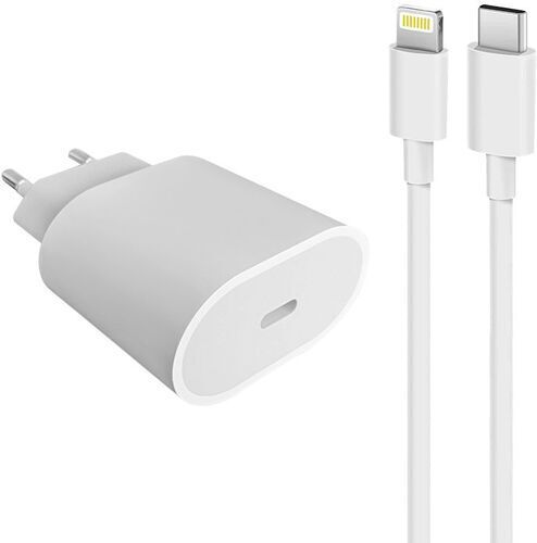 Caricatore rapido (20W) & Cavo di ricarica (USB-C + Lightning)   bianco