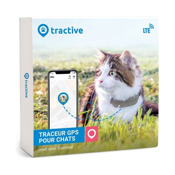 tractive gps cat 4 - collare gps gatto con monitoraggio del benessere   abbonamento escluso   trkat4   marrone