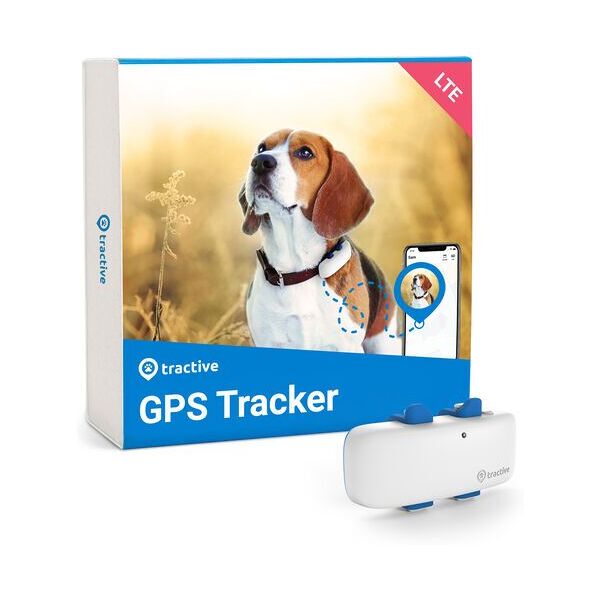 tractive gps dog 4 - localizzatore gps per cani con monitoraggio del benessere   abbonamento escluso   trnjawh   blu/bianco