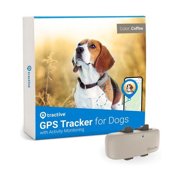 tractive gps dog 4 - localizzatore gps per cani con monitoraggio del benessere   abbonamento escluso   trnja4   marrone