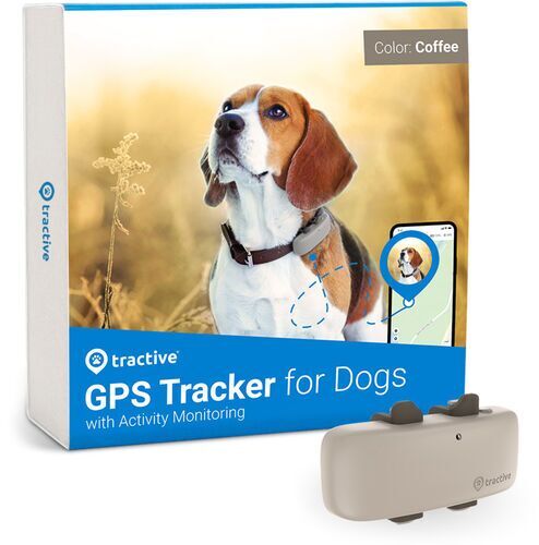 tractive gps dog 4 - localizzatore gps per cani con monitoraggio del benessere   abbonamento escluso   trnja4   marrone