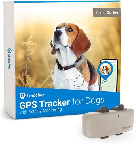 Tractive GPS DOG 4 - localizzatore GPS per cani con monitoraggio del benessere   ABBONAMENTO ESCLUSO   TRNJA4   marrone