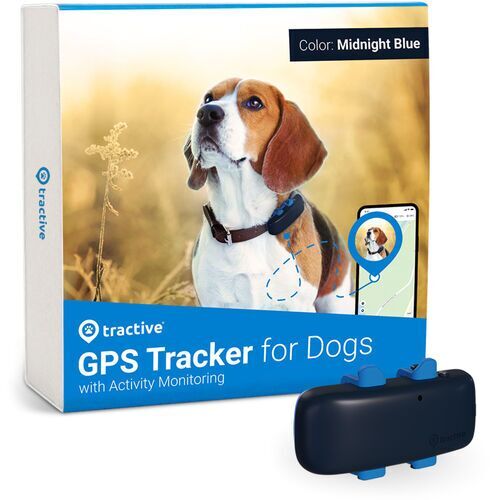 Tractive GPS DOG 4 - localizzatore GPS per cani con monitoraggio del benessere   ABBONAMENTO ESCLUSO   TRNJADB   Blu notte