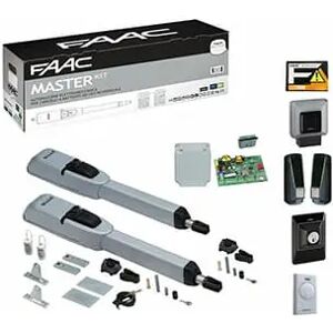 Faac Master Kit 104415445 230V Green Anta 3Mt Motore Battente Con Fotocellula Lampeggiante E Radiocomando