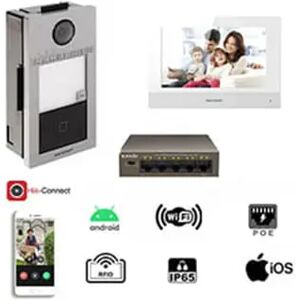 Kit Videocitofono Hikvision DS-KIT601B-FLUSH Ip Con App