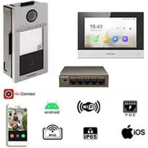 Kit Videocitofono DS-KIT601N-FLUSH Hikvision Ip Con App