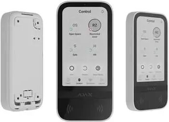 AJAX KEYPAD TOUCHSCREEN Tastiera wireless per sistema Ajax con display IPS, lettore e controllo via smartphone bianca