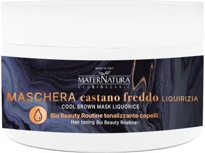 maternatura Riflessanti capelli Maschera Tonalizzante per Capelli Castano Freddo Liquirizia