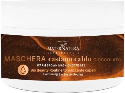 maternatura Riflessanti capelli Maschera Tonalizzante per Capelli Castano Caldo Cioccolato