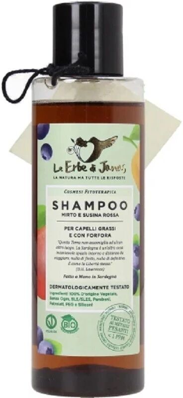 le erbe di janas Shampoo antiforfora Shampoo Antiforfora per Capelli Grassi con Mirto e Susina