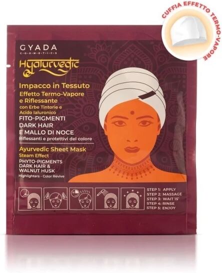 gyada cosmetics Riflessanti capelli Hyalurvedic Maschera Capelli in Tessuto Riflessante Dark Hair