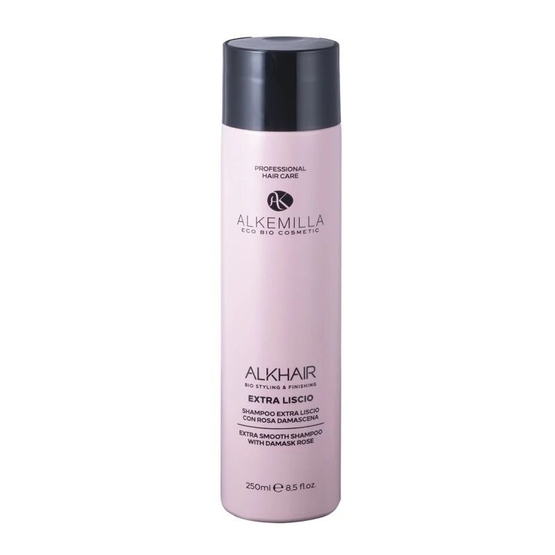 Alkemilla Shampoo bio capelli lisci Shampoo Extra Liscio con Rosa Damascena