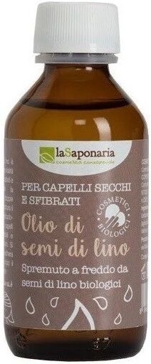 la saponaria Oli e Macerati Olio di Semi di Lino Bio per Capelli Secchi