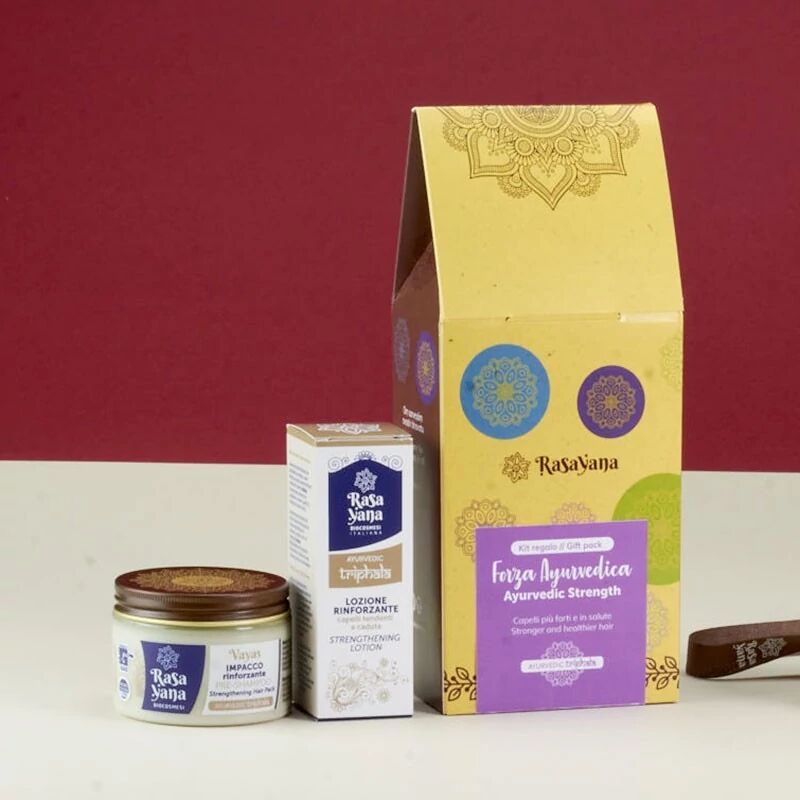 rasayana Caduta capelli Gift Pack Forza Ayurvedica per Capelli Sottili e Fragili