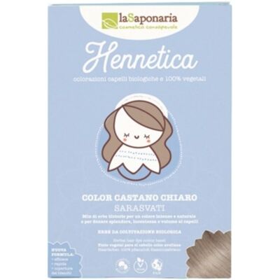 Tinta vegetale castano chiaro La Saponaria - Tinta per capelli Tinta vegetale castano chiaro La Saponaria - Tinta per capelli
