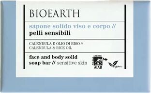 bioearth Cosmetici solidi per il corpo Sapone Solido Viso e Corpo Calendula e Olio di Riso