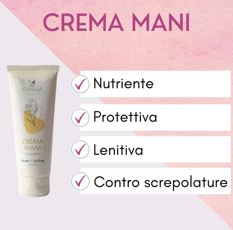 yuniwa cosmetics cura mani e unghie crema mani riparatrice