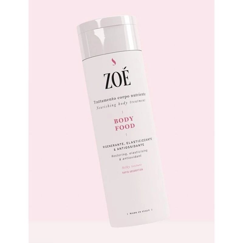 zoe cosmetics creme corpo bio body food crema corpo idratante ed elasticizzante