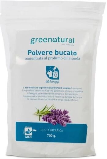 greenatural detersivo in polvere polvere naturale bucato a mano e in lavatrice alla lavanda