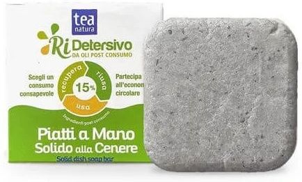 tea natura Piatti Ri-Detersivo Piatti a Mani Solido alla Cenere