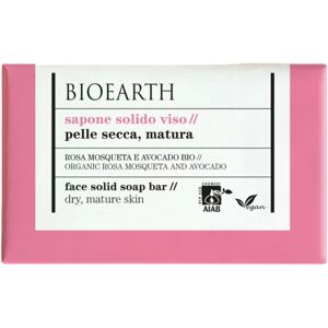 bioearth Cosmetici solidi per la skincare Sapone Solido Viso Rosa Mosqueta e Avocado