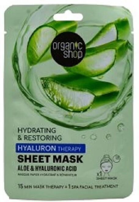 organic shop maschere viso maschera viso riequilibrante in tessuto con acido ialuronico