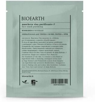 bioearth maschere viso maschera viso purificante al rosmarino