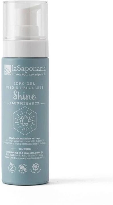 la saponaria creme viso idrogel viso shine illuminante