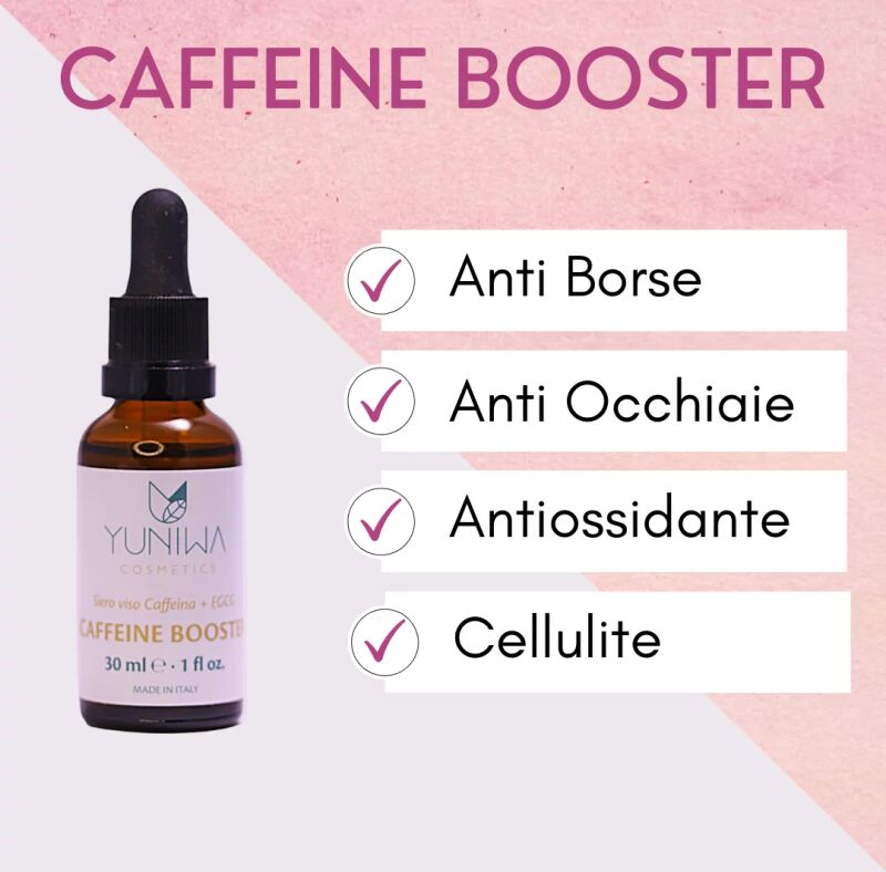 yuniwa cosmetics booster e attivi caffeine booster siero viso rivitalizzante