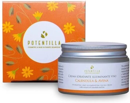 potentilla creme viso crema viso idratante e illuminante con avena e calendula 50 ml