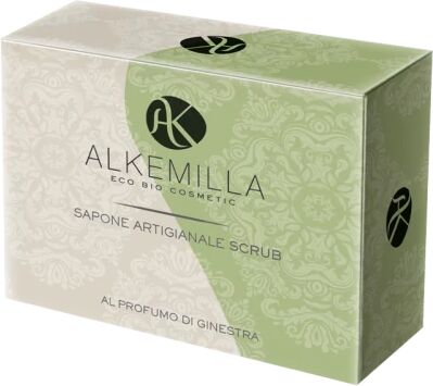 alkemilla detergenti viso saponetta scrub alla ginestra