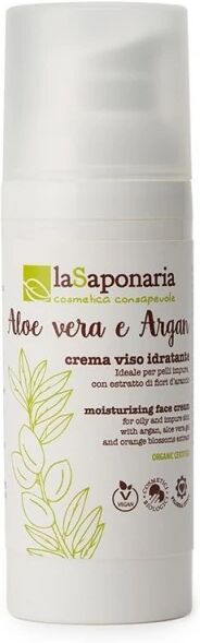 la saponaria creme viso crema viso idratante con aloe ed argan per pelli miste e grasse